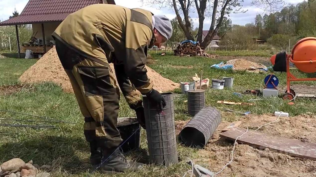 Технология изготовления бетонных свай для беседки