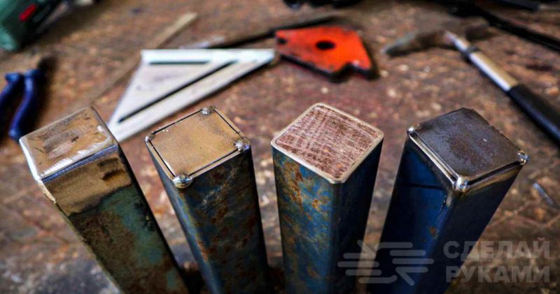 4 способа закрыть торец профильной трубы